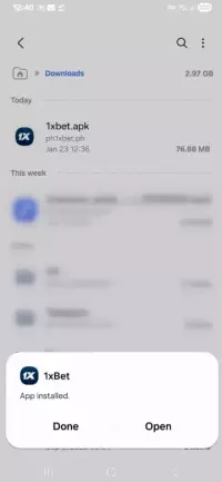 app installed